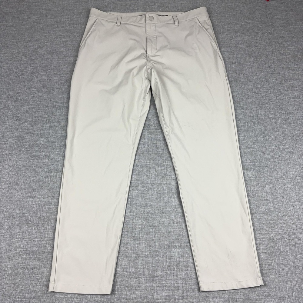 Rhone Commuter Pants Mens 36x30 Beige Stretch Chino Slim Fit Travel Performance